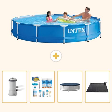 Intex Piscine Tubulaire Ronde - 366x76 cm - 5-pièces  S284 (1/5)