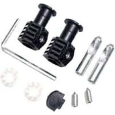 Boulons de réservoir de toilettes – Kit de fixation en acier plaqué zinc noir – Pour toilettes suspendues au mur – Installation facile (1/4)