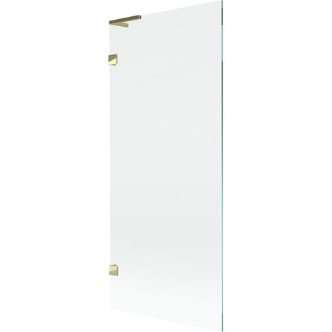 Mexen Lunar L paroi de baignoire 1 battant 80 x 150 cm, transparent, doré - 897L-080-000-50-00 (1/5)