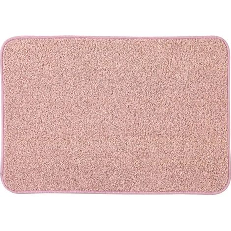 Tappeto bagno rosa 60x40 cm in microfibra antiscivolo Spring (1/3)