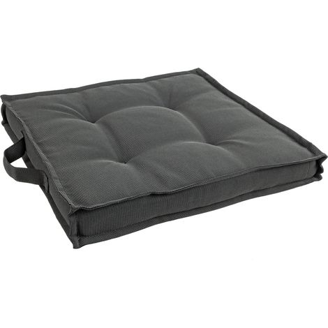 Coussin carré Carbon 40x40x4 cm pour palette et extérieur