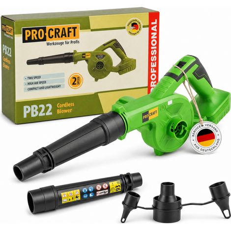 Soplador de hojas a batería Procraft PB22bb 20 V Solo, sin batería ni cargador (1/5)