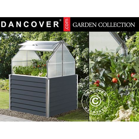 Mini-Gewächshaus 1,2x1,2x1,69m, 1,44m², Anthrazit - Dancover