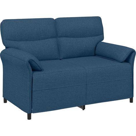 Sofá de 2 Plazas 2 plaza Azul 138 x 83 x 95 cm Tela vidaXL (1/5)
