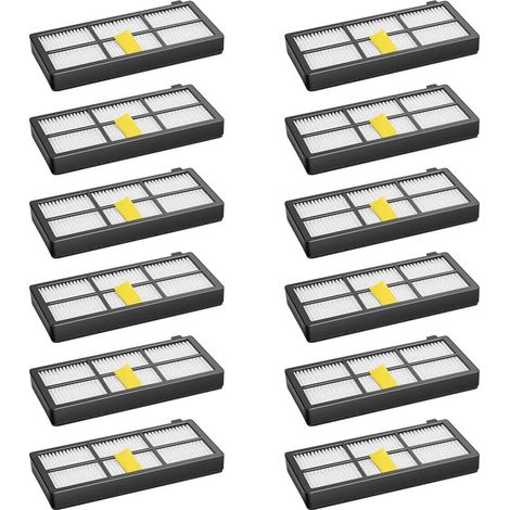 12 Stück Filter für Irobot Roomba Roboterstaubsauger 800 850 851 860 865 866 870 871 876 880 885 886 890 891 896 900 960 966 980 Ersatzteil-Zubehör-Set (1/4)
