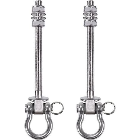 2 boulons de suspension de 23,5 cm pour hamac, kit de fixation pour balançoire, chaise d'intérieur/extérieur, corde de yoga, sac de frappe, sac de sable (1/5)