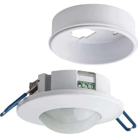 Bewegungsmelder für den Innenbereich, Einbau- und Deckenanbaumontage, programmierbar, Infrarotsensor, 6 m / 360°, angepasste LED, max. 1200 W/ 500 W (2 Stück) (1/5)