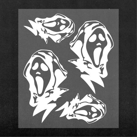 Adesivi per Auto Urlo Foglio, Bianco, 14 x 16 cm (1/3)