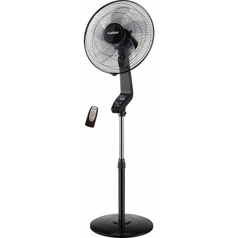 VENTILADOR BASTILIPO COIN BLACK DE PIE, 40CM. 5 ASPAS, 3 VELOCID. 50W. MANDO DISTANCIA (1/4)