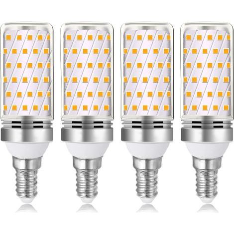 Ampoule E14 16W LED Blanc Chaud 3000K 1600lm, Équivalent Lampe Halogène E14 100W 120W, AC 230V, non-dimmable, 4pcs (1/5)