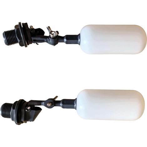 Robinet Flotteur 2 Uds, G 1/2, Abreuvoir Pour Animaux Bras Réglable, Valve à Boule d'Arrêt Automatique Robinet flotteur plastique , remplissage automatique de cuve et abreuvoir (1/5)