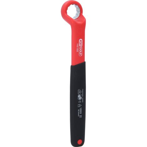 KS Tools Isolierter Ringschlüssel, gekröpft, 22 mm (1/4)
