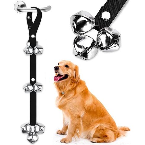 Timbre para perros para entrenamiento de ir al baño en perros grandes - Campanas extra grandes y ruidosas (1/5)