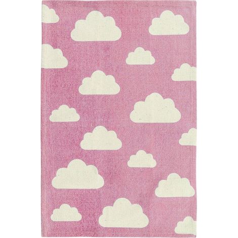 Kinderteppich GWALIJAR Rosa 60 x 90 cm Baumwolle