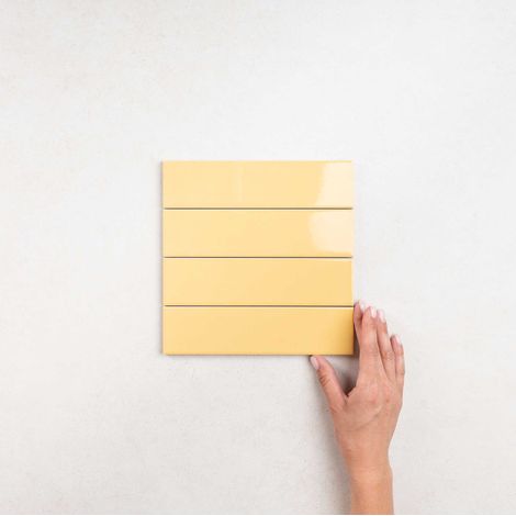 Faience Effet Zellige COSTA NOVA 5x20 cm Yellow Gloss (1/3)