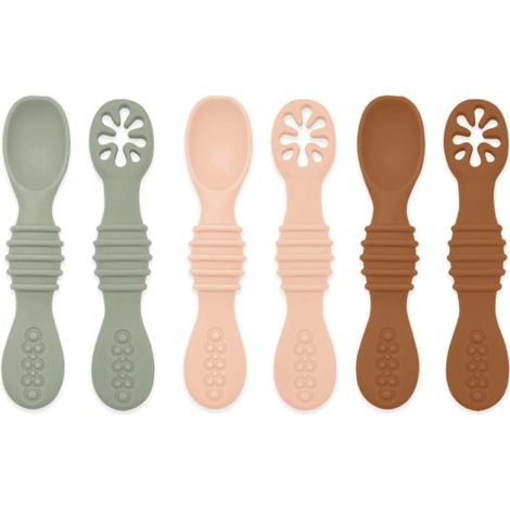 Lot de 3 cuillères à riz en silicone pour bébé, cuillère souple CDQ [POP] (1/5)