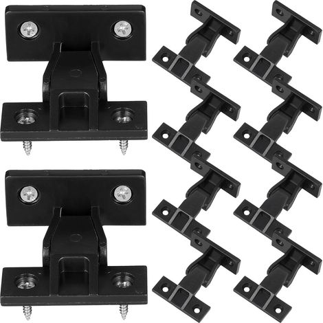 Kit de Fixation Rapide Invisible pour Meubles en Nylon Noir, 10 Pièces, Connecteurs à Pression pour Panneaux et Cloisons, Installation de Meubles Facile et Solide (1/5)