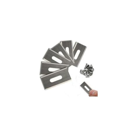 Rasenmähermesser für Husqvarna mit doppelt geschärften Edelstahlklingen 36,5 x 18,5 x 0,65 mm (Silber, 30 Stück) (1/4)