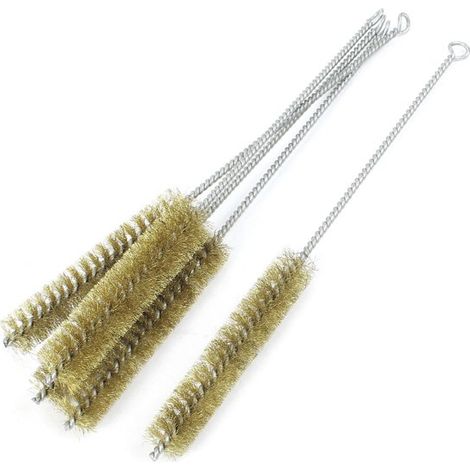 Brush Nettoyage Tube - Fils Acier Inoxydable Flexible - Pour Pailles Droites ou Angulaires - Lot de 5 (1/5)