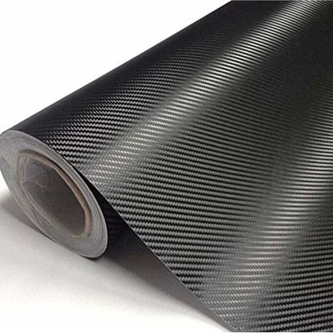 Film Autocollant Fibre de Carbone, 3D Film d'emballage Automobile en Fibre de Carbone Auto-adhésif Film de Protection de Seuil de Porte de Voiture-Fei Yu (1/4)
