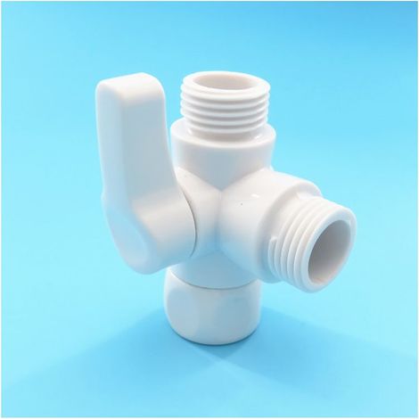 Robinet d'arrêt pour chauffe-eau, distributeur d'eau, robinet d'arrêt en PVC pour usage domestique, robinet droit à ouverture rapide 4 points pour WC (1/5)