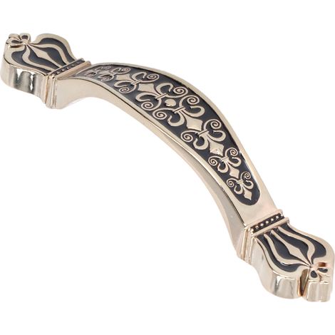 Poignée de porte de meuble style rétro européen moderne en alliage de zinc, avec vis, pour tiroir ou armoire.