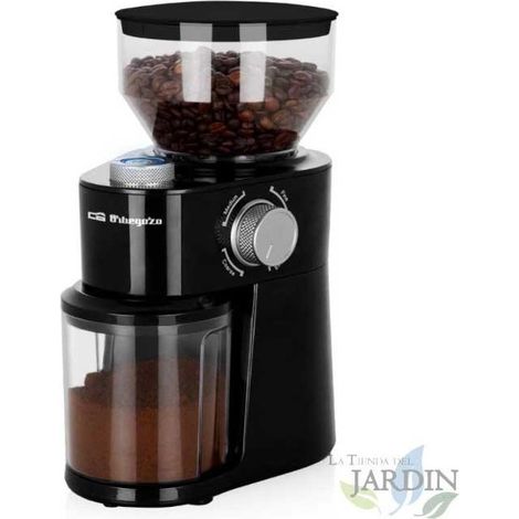 Molinillo de café 200W, molinillo por sistema de muelas, selector de molido progresivo, molinillo de café, moler café