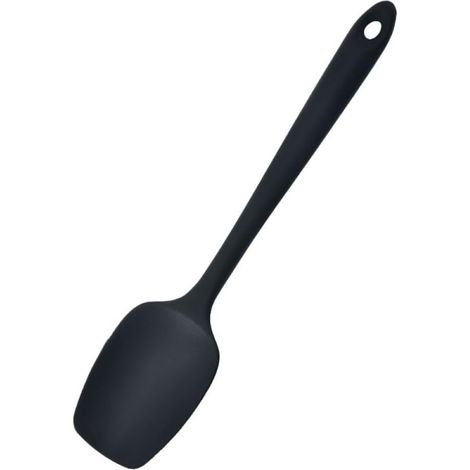 Spatule Silicone Cuisine Noir 1pcs: Maryse Patisserie Résistante à la Chaleur, Ustensiles de Cuisine Silicone Flexible pour Mélanger et Racler, Spatule Cuisine Sans Soudure Antiadhésive (1/5)