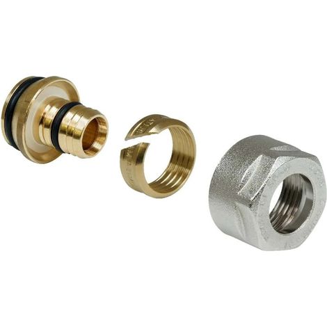 Raccord Eurokonus 16mm, 2x Raccords à Compression Multicouche pour Chauffage (1/2)