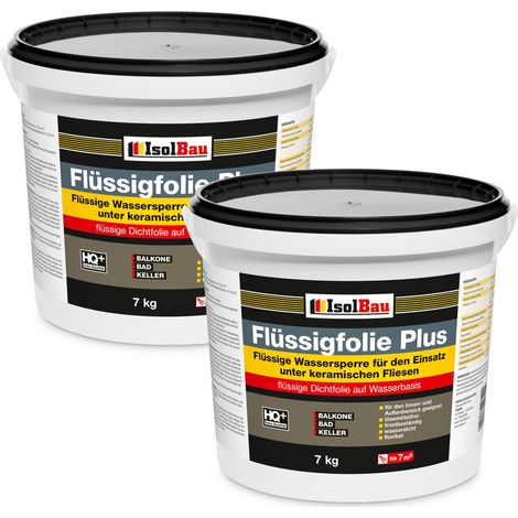 Dichtfolie Flüssigfolie Plus 14 kg Abdichtung Bad Duche Küche Balkone Terrassen