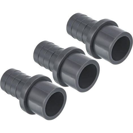 PVC-Reduzierstück, 32 mm Außendurchmesser, 25 mm Schlauchanschluss, 3er-Pack, gerader Kupplungsadapter, Grau (1/5)