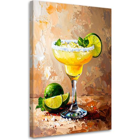 Wandbild Margarita Rezept Cocktail 70x100 cm