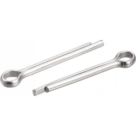 60pcs Goupille Fendue, Acier Inox Pinces Fixation Raccord pour Automobile, Mécanique 2,5 mm x 20 mm (1/5)