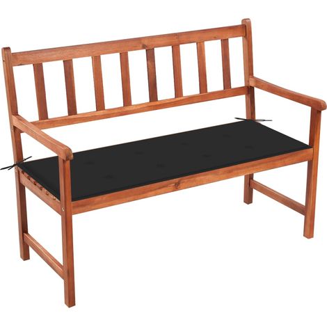 Banc de jardin avec coussin 120 cm Bois d'acacia massif 33 (1/5)