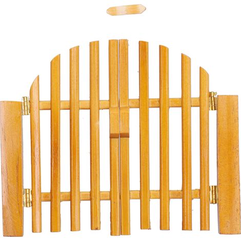 Porte miniature en bois 1:12, ornement de cour réaliste, accessoire de maison de poupée pour décoration (1/5)