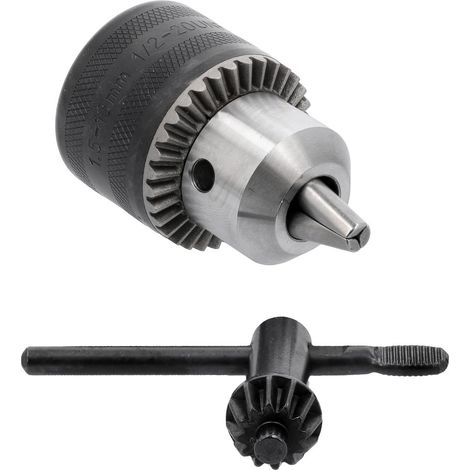 YATO Bohrfutter & Schlüssel 1,5–13 mm 1/2" 20UNF – Metall Zahnkranzbohrfutter für Bohrmaschinen oder Schlagbohrmaschinen (1/5)