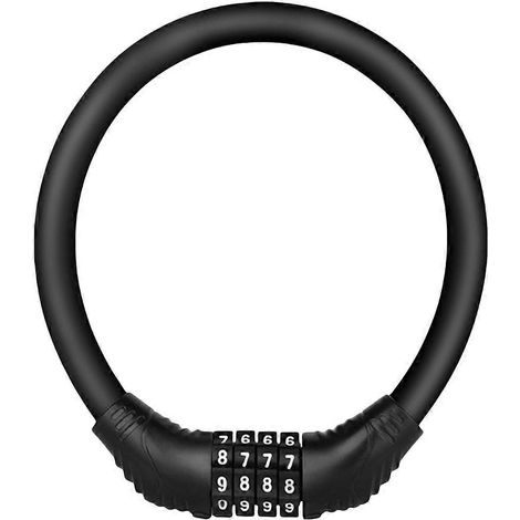 Lot de deux cadenas à combinaison portables pour vélos (noirs) (1/5)