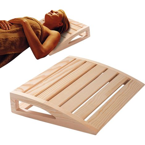 Oreiller Appuie-Tête Bois pour Sauna  Oreiller Cervical de Repos en Sauna Fait Main pour Détente - Conception Ergonomique Appui-Tête Relaxation pour Adolescents et Adultes