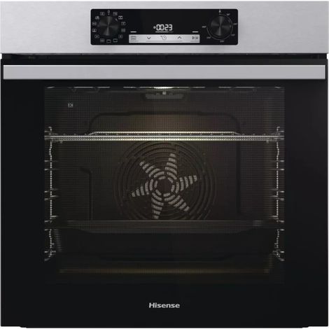 77 liter, 60 cm einbaubackofen mit pyrolyse-selbstreinigung, edelstahl - Hisense - BI64211EPX