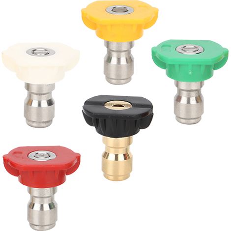 Ensemble de 5 buses pour nettoyeur haute pression Kärcher K025, raccord rapide 1/4 pouce, 5 couleurs, 5 angles (1/5)