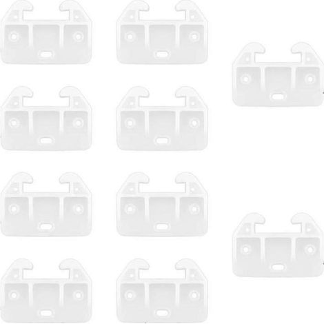 Lot de 20 glissières de tiroir en plastique, pièces de rechange pour meubles de rangement. (1/5)