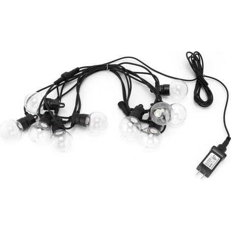 Guirlande lumineuse LED G50 5m IP44, ampoules suspendues décoratives pour fêtes, lumière chaude 120V (1/5)