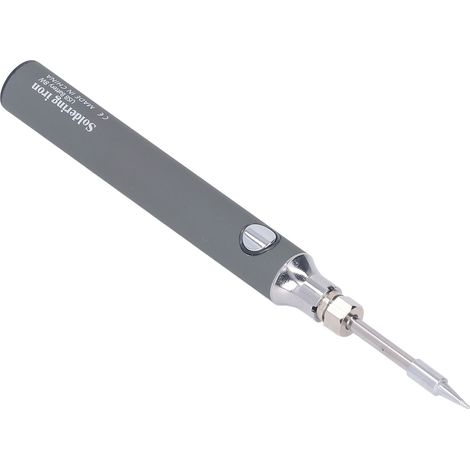 Fer à souder USB rechargeable portable, 3 niveaux de température avec LED indicateur gris (1/4)