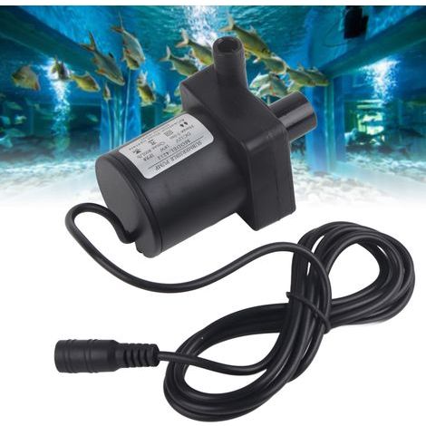 Pompe Submersible DC Mini Silencieuse pour Bassin Aquarium Fontaine 12V 800L/h (1/5)