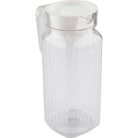 1 Pichet Acrylique Transparent 800ML Couvercle Poignée Bec Verseur Eau Jus Thé (1/5)