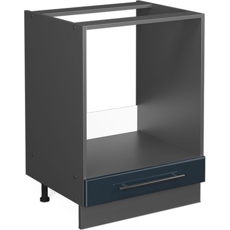 Armario para horno empotrado Fame-Line, Azul oscuro alto brillo, 60 cm sin encimera, Vicco (1/5)