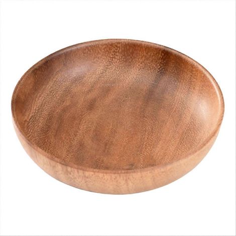 Bol en bois grand format pour nouilles instantanées, bol à soupe pour usage domestique, bol à salade/riz en bois anti-brûlure pour enfants.