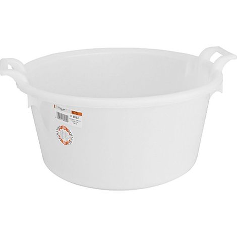 Bottich ICS P9052, 30 Liter, 52 cm, weiß, rund, mit Ohren