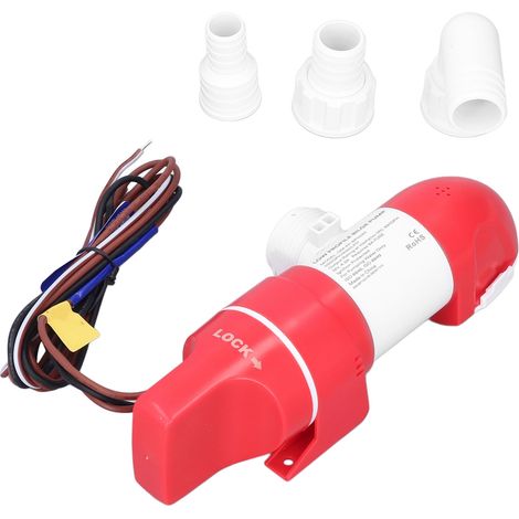 Pompe de cale extra-plate 1100 GPH/4160 LPH, électrique automatique, en acier inoxydable, 12 V CC, rotation à 360° pour bateaux (1/5)