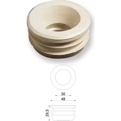 Morsetto gomma bianca per vasi foro mm.48, canotti mm.30 194100GB